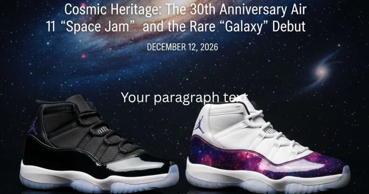 Cosmic Heritage: The 30th Anniversary Air Jordan 11 “Space Jam” and the Rare “Galaxy” Debut
