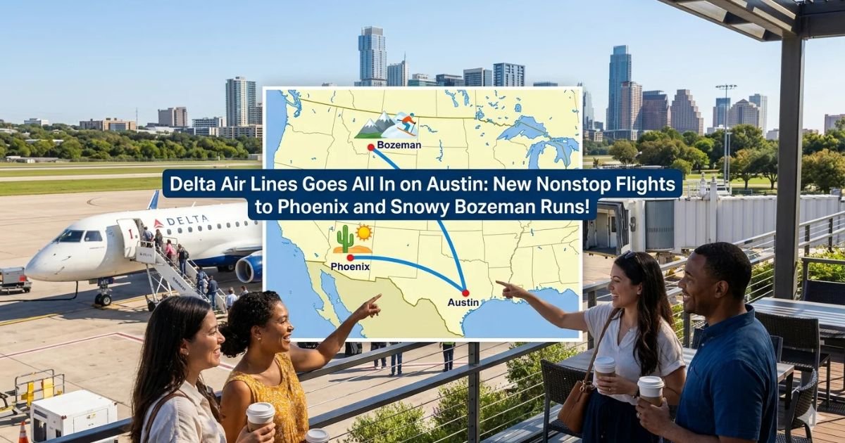 Delta Air Lines Goes All In on Austin: New Nonstop Flights to Phoenix and Snowy Bozeman Runs!