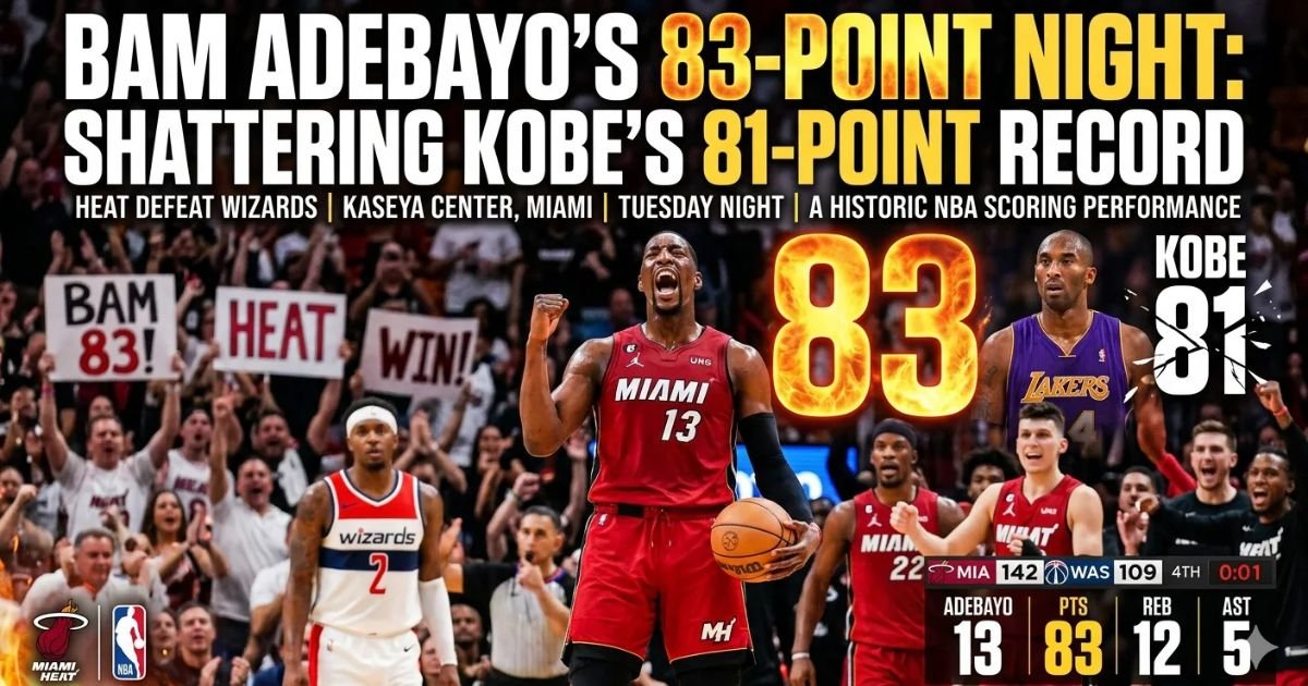 Bam Adebayo’s 83-Point Night: Shattering Kobe’s 81-Point Record