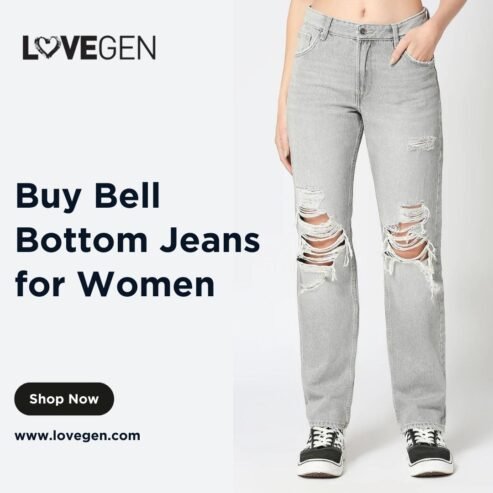 Buy Bell Bottom Jeans for Women in India – Lovegen