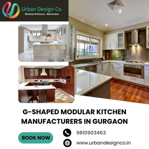 G-shaped modular kitchen manufacturers in Gurgaon