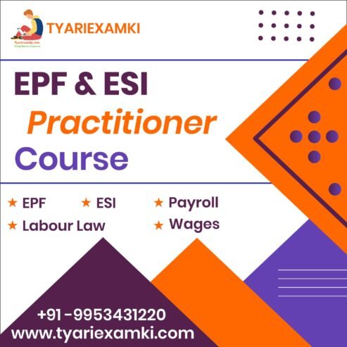 EPF and ESI Practitioner Course | Tyariexamki
