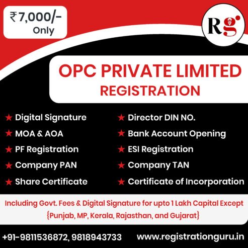 Online One Person Company Registration in india
