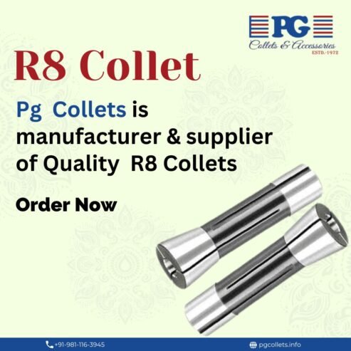 R8 Collets Manufacturer & Supplier – PG Collets for Quality Products