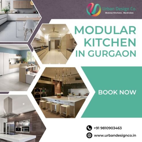 Stylish Modular Kitchen in Gurugram by Urban Design Co.