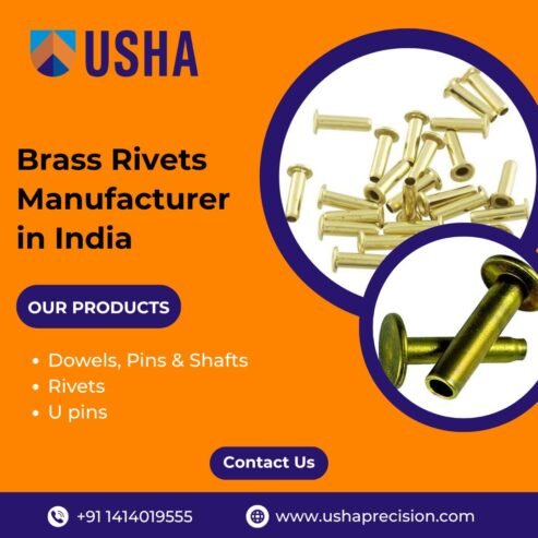 Top Brass Rivets Manufacturer in India – Usha Precision Products Pvt. Ltd