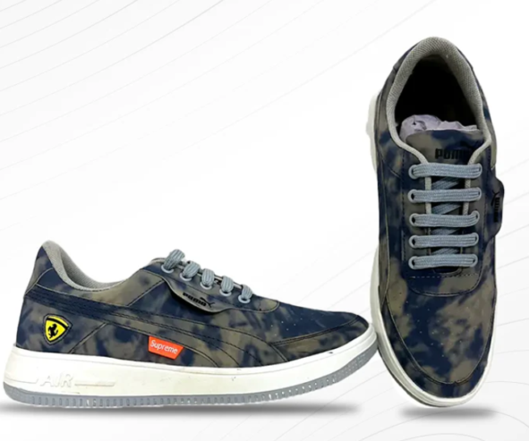Men’s Blue Camouflage Air Sneakers – Stylish & Lightweight Footwear