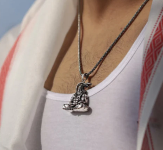 Buy Hanuman Silver Locket with Silver Chain | Spiritual Jewelry for Protection