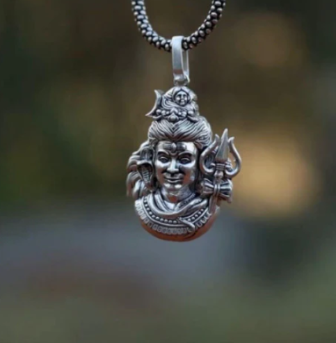 Lord Mahadev Premium Pendant Chain | Elegant & Spiritual Accessory