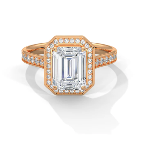 halo engagement ring– Aurika Gems