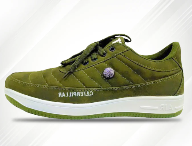 Men’s Olive Green Casual Lace-Up Sneakers | Shop Stylish Footwear
