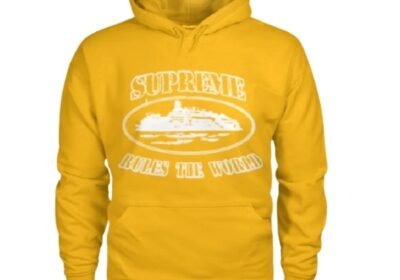 Sweat-a-capuche-Corteiz-X-Supreme-Jaunes